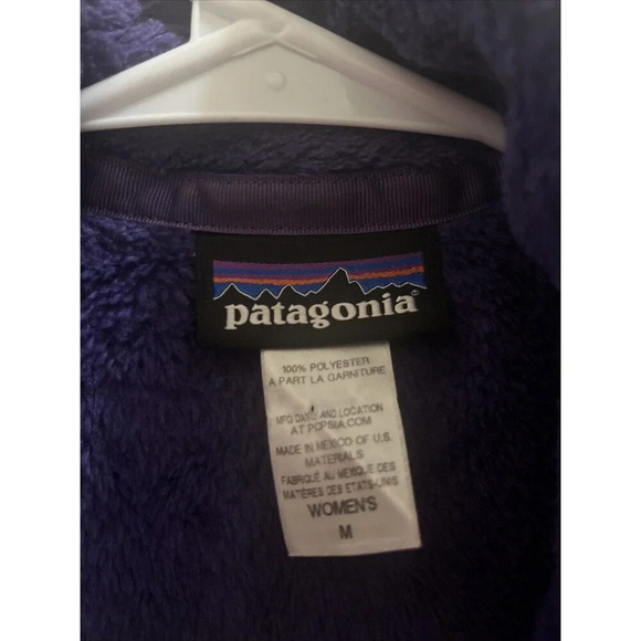 Patagonia Ladies Retool Vest T Snap Purple Polartec Pockets Full Zip Size Medium - Picture 3 of 4